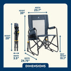 Patented Spring-Action Stowaway Rocker with Storage Pouch - Choice 573 - Freestyle Rocker Portable Outdoor Folding Chair Detail