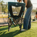 Patented Spring-Action Stowaway Rocker with Side Table - Choice 253 - Patented Spring-Action Rocking Chair for Camping Detail
