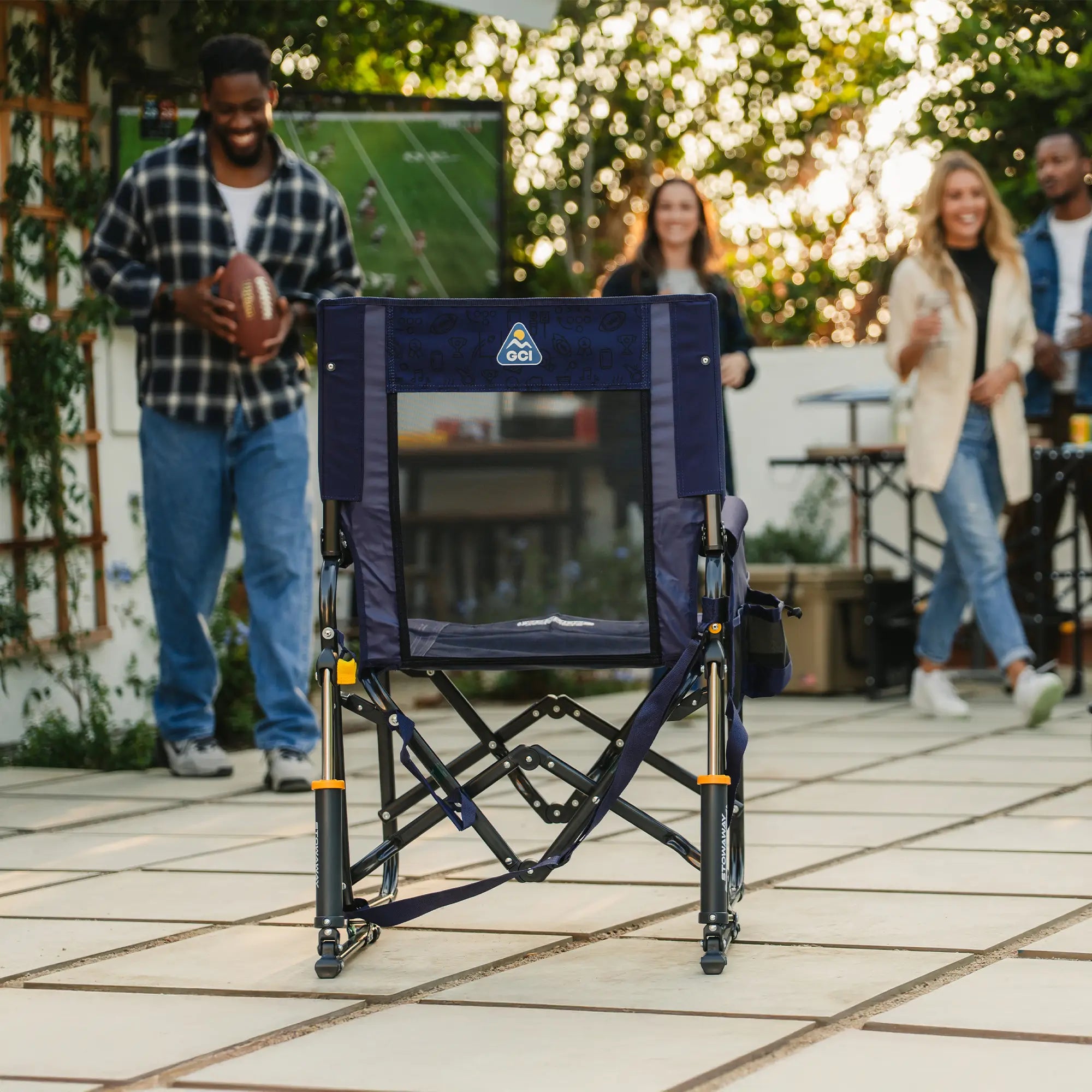 Luxury Camp Stowaway Rocker - Choice 794 - RoadTrip Rocker Smooth Motion Camp Chair Detail