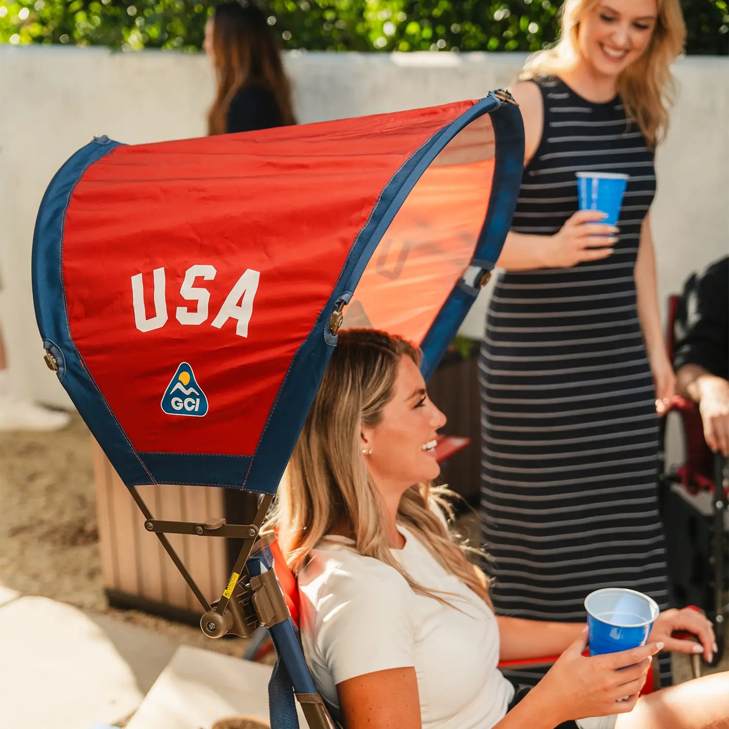 UV-Protection SunShade Accessory - USA Anniversary Deluxe - Choice 917 - Instant Sunshade Umbrella for Tailgating Detail