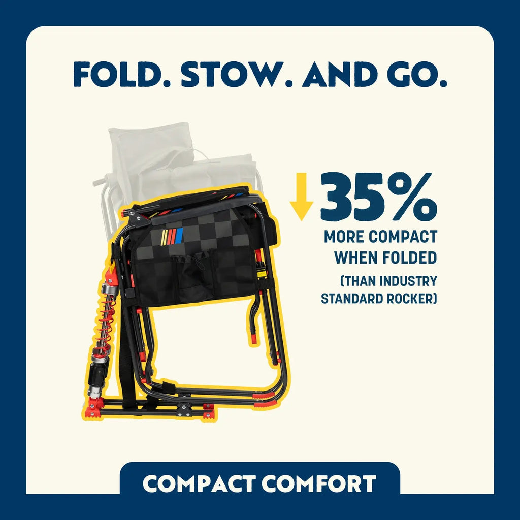 Smooth Motion Adjustable Rocker - NASCAR - Choice 899 - RoadTrip Rocker Smooth Motion Camp Chair Detail
