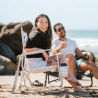 Luxury Camp Beach Rocker - Choice 712 - Heavy-Duty Kickback Rocker with Beverage Holder Detail
