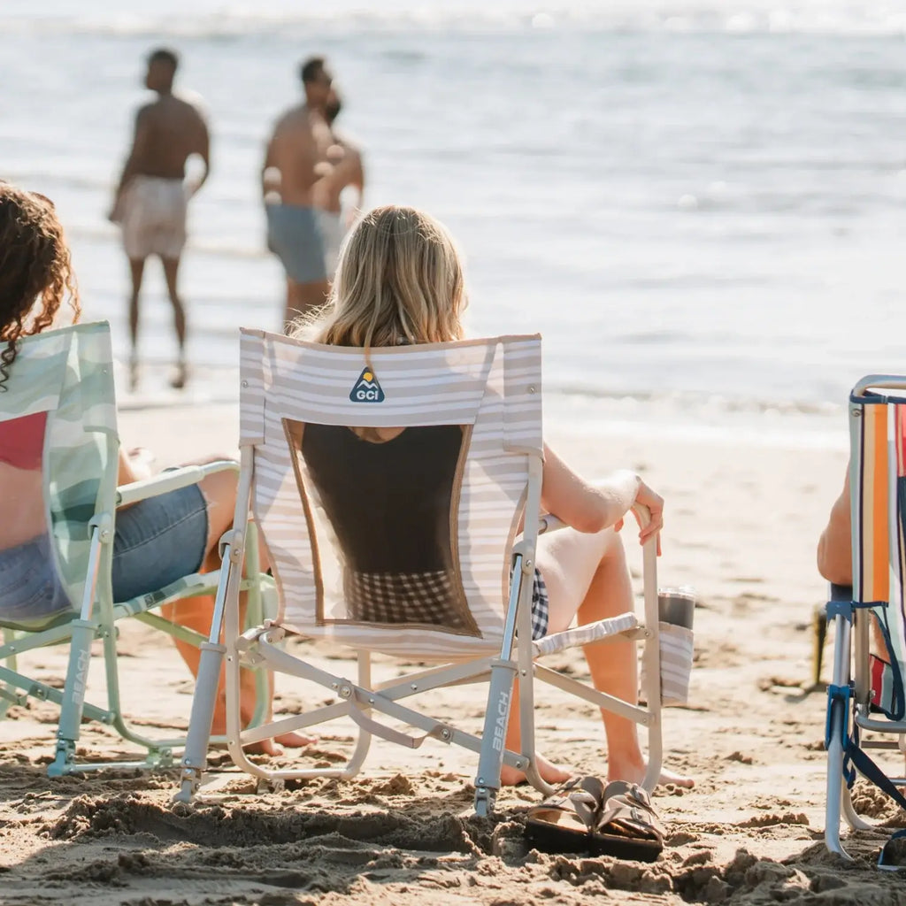 Luxury Camp Beach Rocker - Choice 712 - Heavy-Duty Kickback Rocker with Beverage Holder Detail