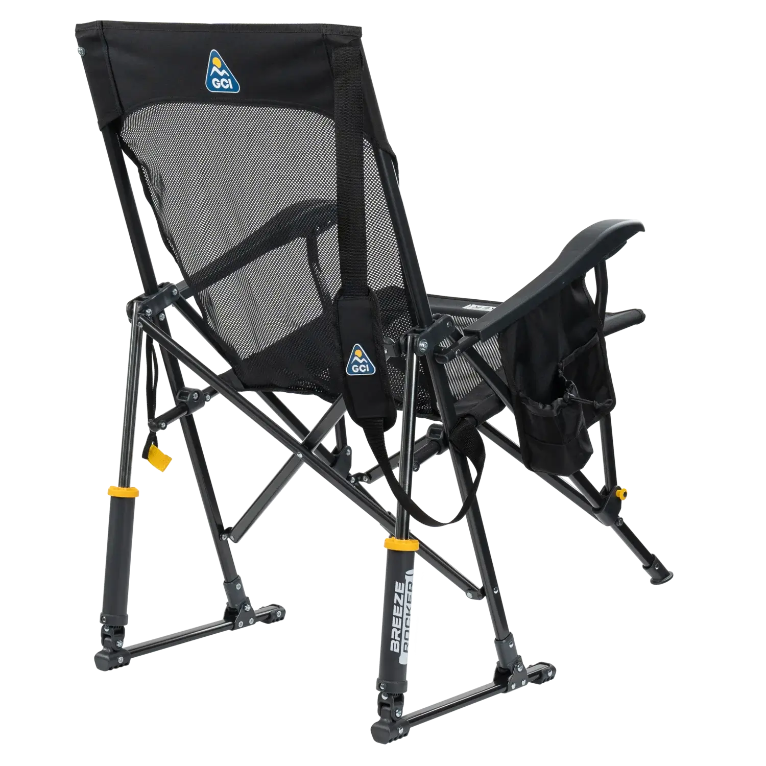 Patented Spring-Action BreezeRocker - Choice 504 - Heavy-Duty Kickback Rocker with Beverage Holder Detail