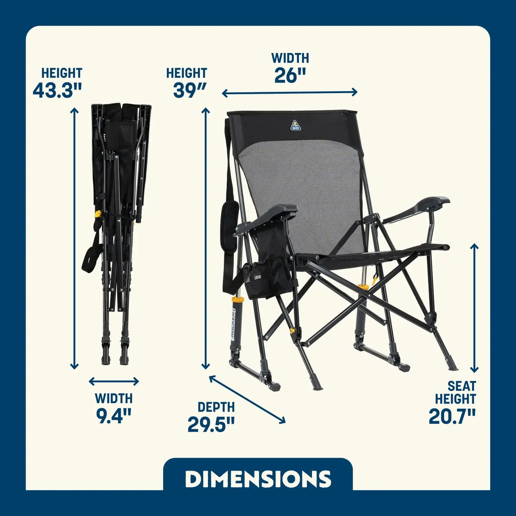 Patented Spring-Action BreezeRocker - Choice 504 - Heavy-Duty Kickback Rocker with Beverage Holder Detail