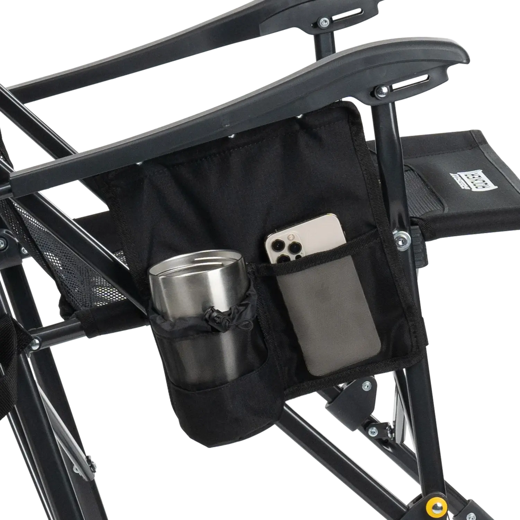 Patented Spring-Action BreezeRocker - Choice 504 - Heavy-Duty Kickback Rocker with Beverage Holder Detail
