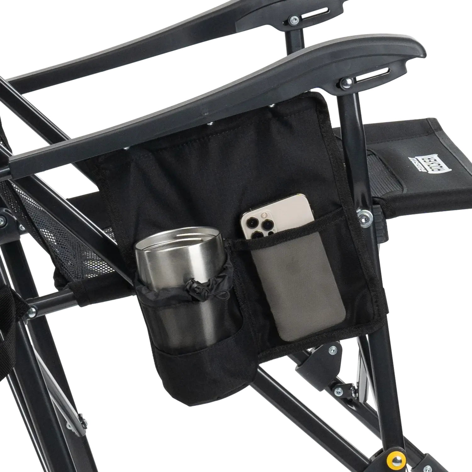 Patented Spring-Action BreezeRocker - Choice 504 - Heavy-Duty Kickback Rocker with Beverage Holder Detail