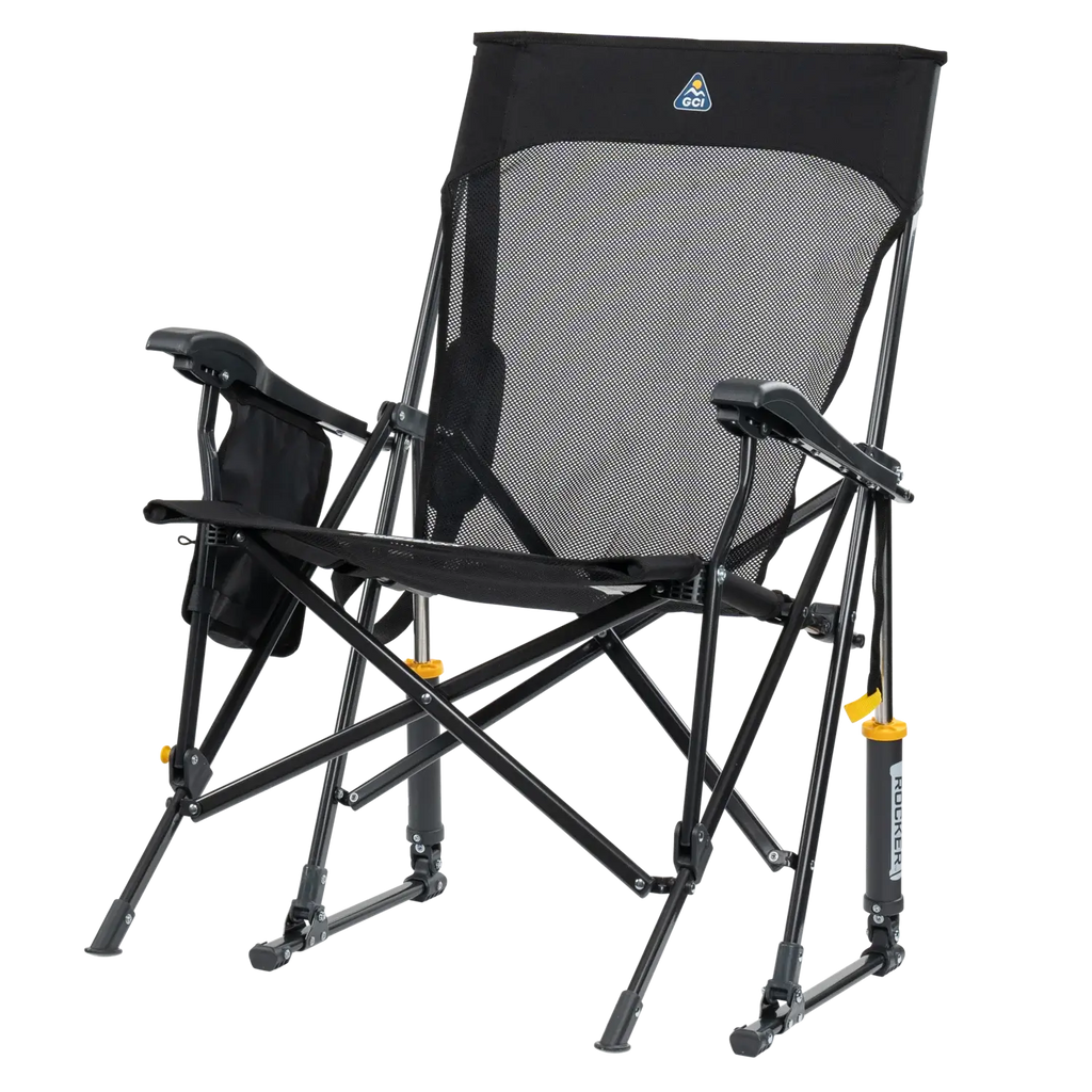 Patented Spring-Action BreezeRocker - Choice 504 - Heavy-Duty Kickback Rocker with Beverage Holder Detail