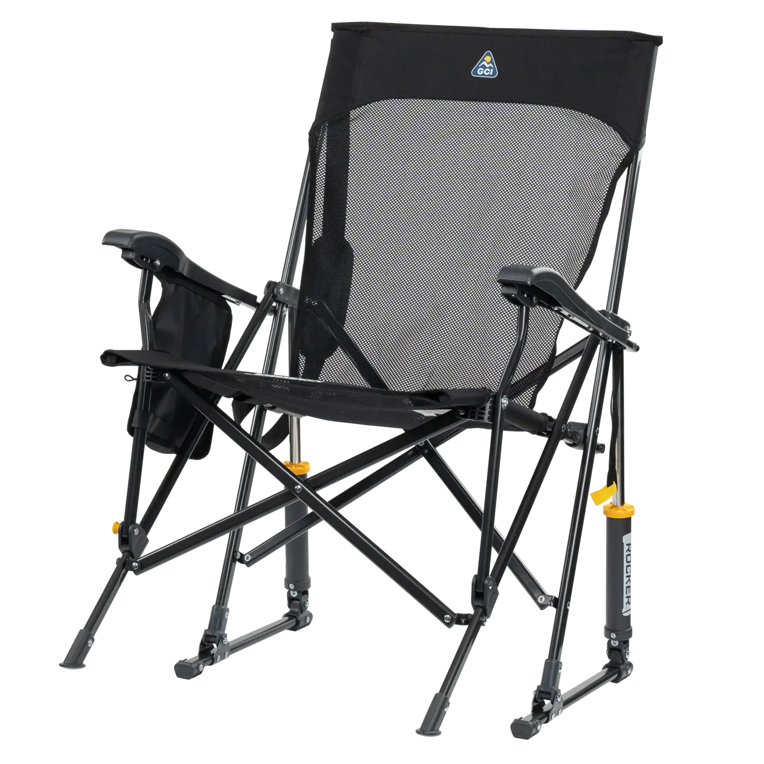 Patented Spring-Action BreezeRocker - Choice 504 - Heavy-Duty Kickback Rocker with Beverage Holder Detail