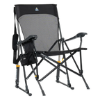 Patented Spring-Action BreezeRocker - Choice 504 - Heavy-Duty Kickback Rocker with Beverage Holder - Black