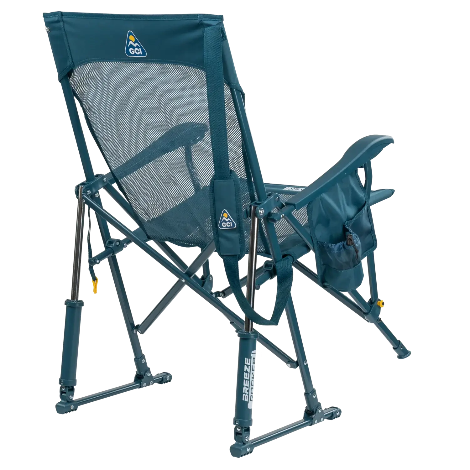 Patented Spring-Action BreezeRocker - Choice 504 - Heavy-Duty Kickback Rocker with Beverage Holder Detail