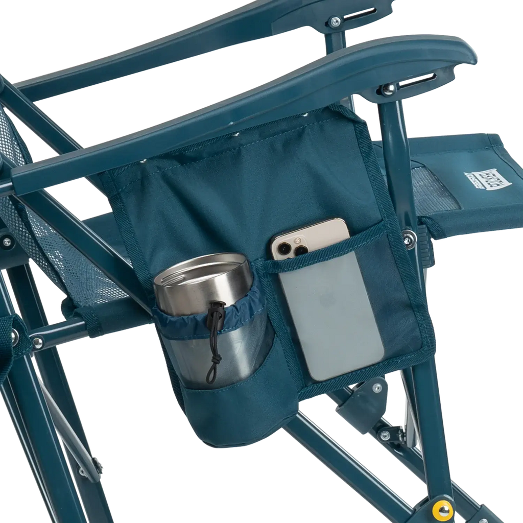 Patented Spring-Action BreezeRocker - Choice 504 - Heavy-Duty Kickback Rocker with Beverage Holder Detail