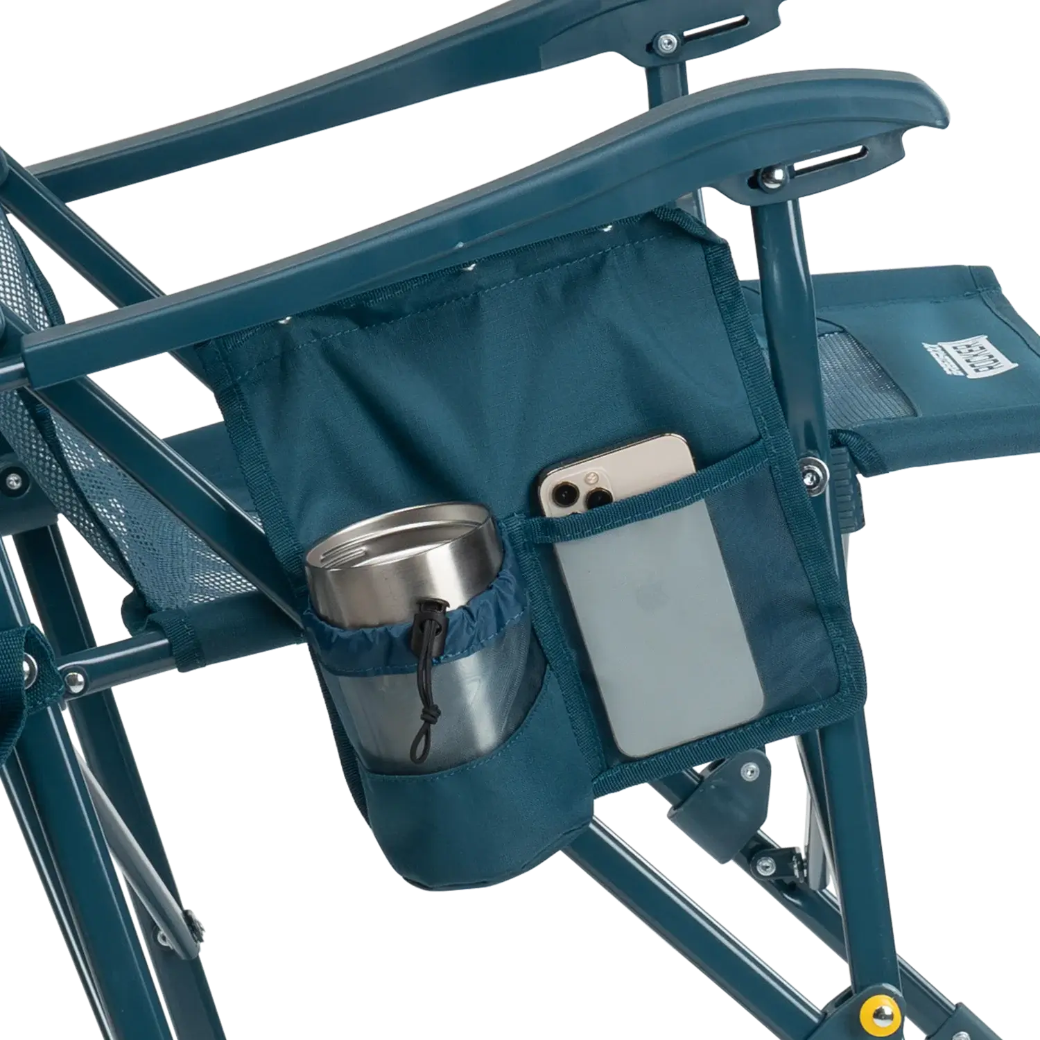 Patented Spring-Action BreezeRocker - Choice 504 - Heavy-Duty Kickback Rocker with Beverage Holder Detail