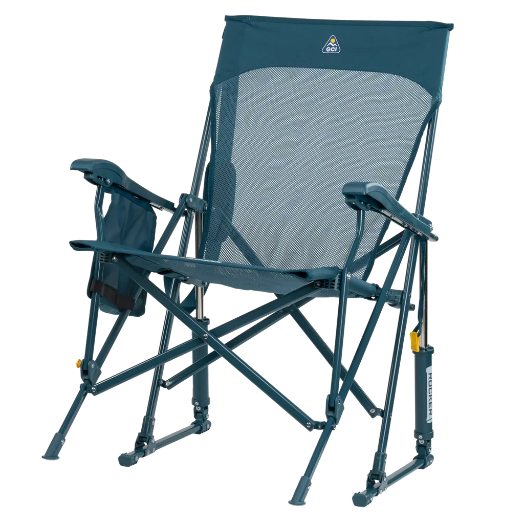 Patented Spring-Action BreezeRocker - Choice 504 - Heavy-Duty Kickback Rocker with Beverage Holder Detail