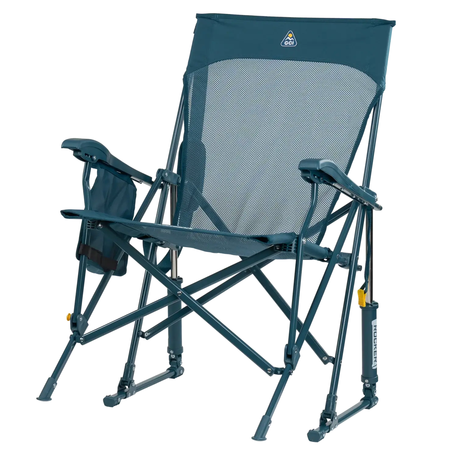 Patented Spring-Action BreezeRocker - Choice 504 - Heavy-Duty Kickback Rocker with Beverage Holder Detail