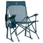 Patented Spring-Action BreezeRocker - Choice 504 - Heavy-Duty Kickback Rocker with Beverage Holder - Teal