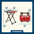 Heat-Resistant Compact Camp Table 20 - USA Anniversary Deluxe - Choice 757 - Portable Camping Table with Heat-Resistant Countertop Detail