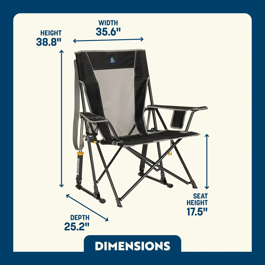 Patented Spring-Action Comfort Pro Rocker - Choice 375 - RoadTrip Rocker Smooth Motion Camp Chair Detail