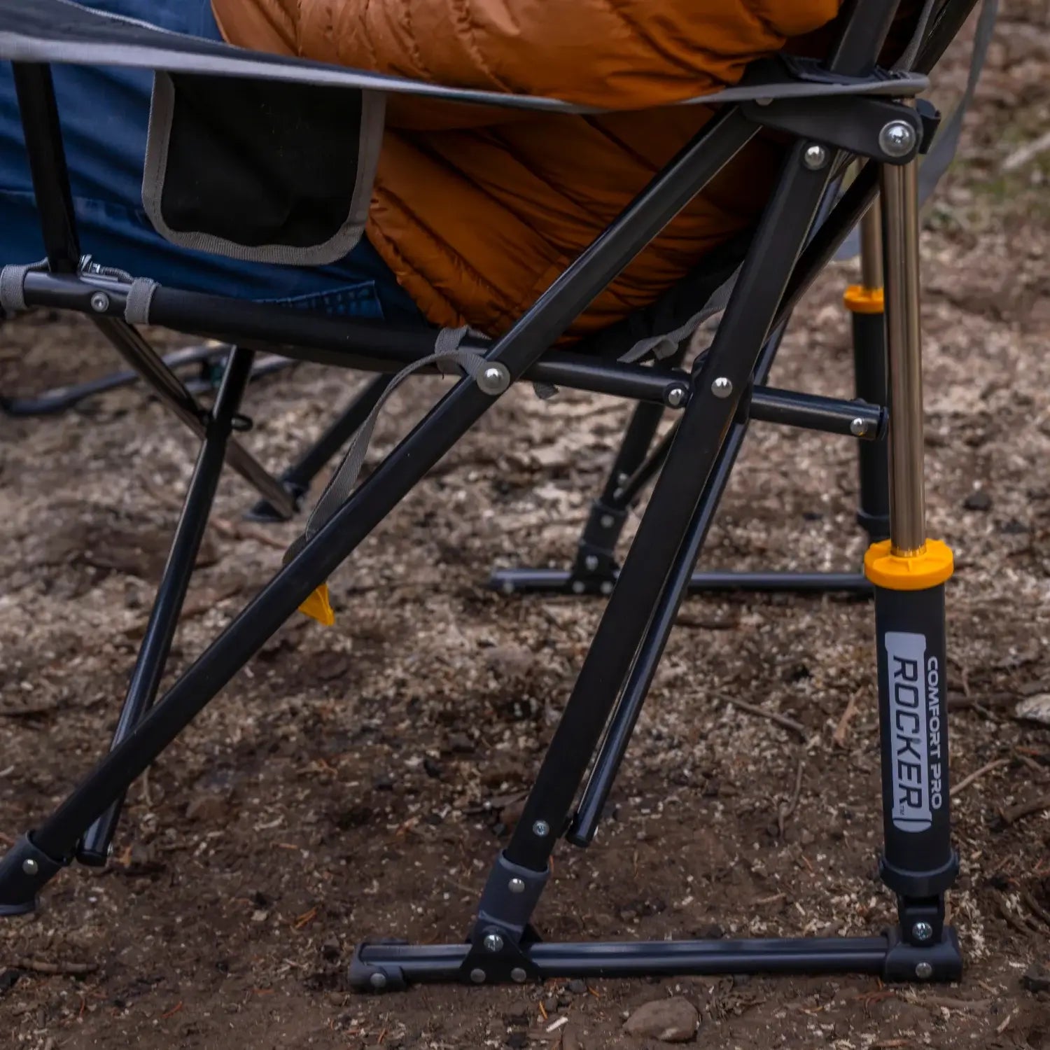 Patented Spring-Action Comfort Pro Rocker - Choice 375 - RoadTrip Rocker Smooth Motion Camp Chair Detail