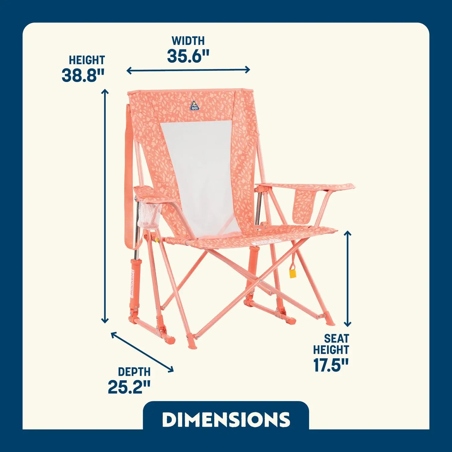 Patented Spring-Action Comfort Pro Rocker - Choice 375 - RoadTrip Rocker Smooth Motion Camp Chair Detail