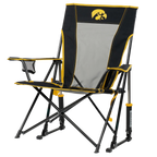 Heavy-Duty Freestyle College Comfort Pro Rocker - Iowa Hawkeyes - Choice 249 - Patented Spring-Action Rocking Chair for Camping Detail