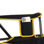 Heavy-Duty Freestyle College Comfort Pro Rocker - Iowa Hawkeyes - Choice 249 - Patented Spring-Action Rocking Chair for Camping Detail