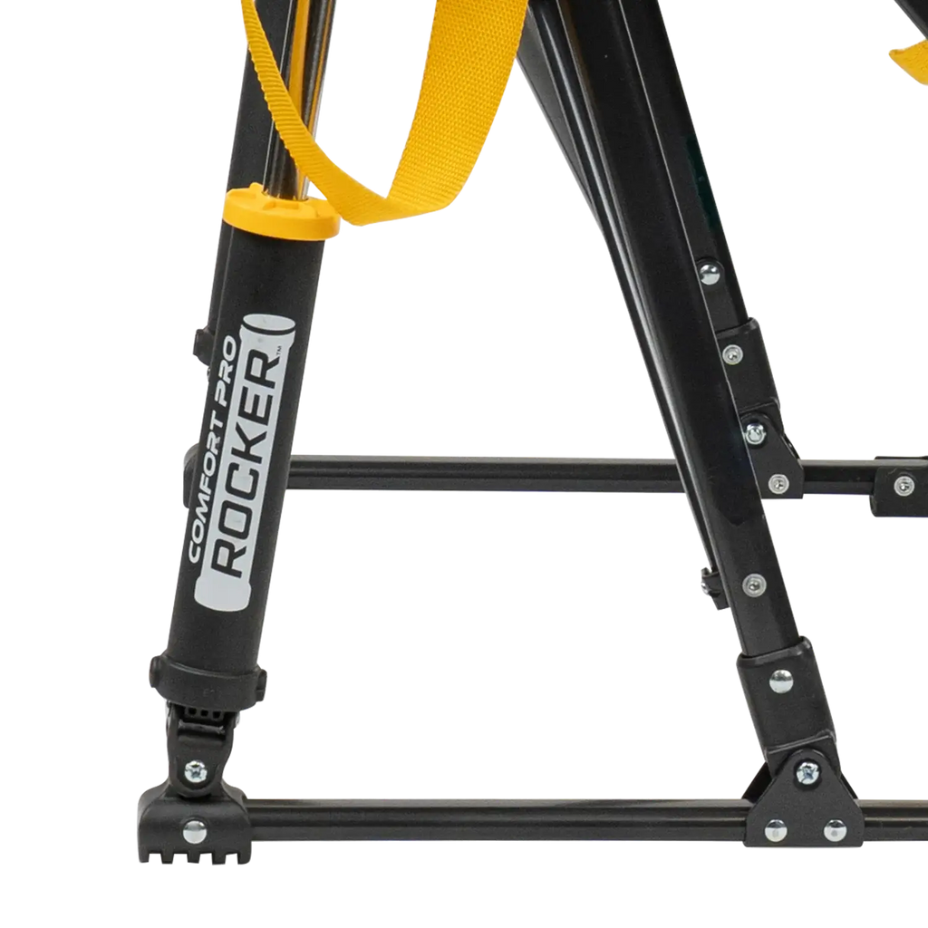 Heavy-Duty Freestyle College Comfort Pro Rocker - Iowa Hawkeyes - Choice 249 - Patented Spring-Action Rocking Chair for Camping Detail