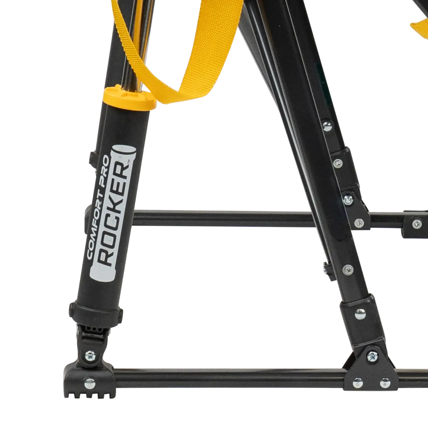 Heavy-Duty Freestyle College Comfort Pro Rocker - Iowa Hawkeyes - Choice 249 - Patented Spring-Action Rocking Chair for Camping Detail