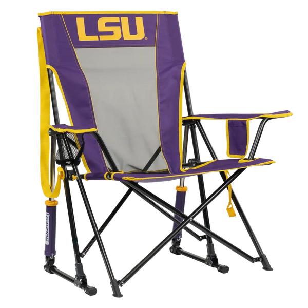 Luxury Camp College Comfort Pro Rocker - LSU Tigers - Choice 880 - Freestyle Rocker Portable Outdoor Folding Chair - Default Title