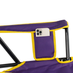 Luxury Camp College Comfort Pro Rocker - LSU Tigers - Choice 880 - Freestyle Rocker Portable Outdoor Folding Chair Detail