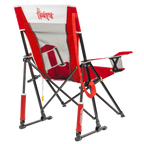 Premium All-Weather College Comfort Pro Rocker - Nebraska Cornhuskers - Choice 161 - RoadTrip Rocker Smooth Motion Camp Chair Detail