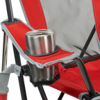 Premium All-Weather College Comfort Pro Rocker - Ohio State Buckeyes - Choice 676 - RoadTrip Rocker Smooth Motion Camp Chair Detail