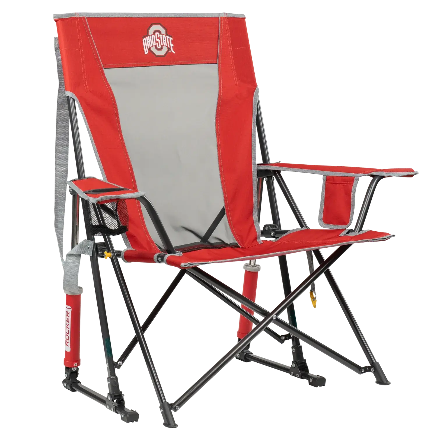 Premium All-Weather College Comfort Pro Rocker - Ohio State Buckeyes - Choice 676 - RoadTrip Rocker Smooth Motion Camp Chair - Default Title