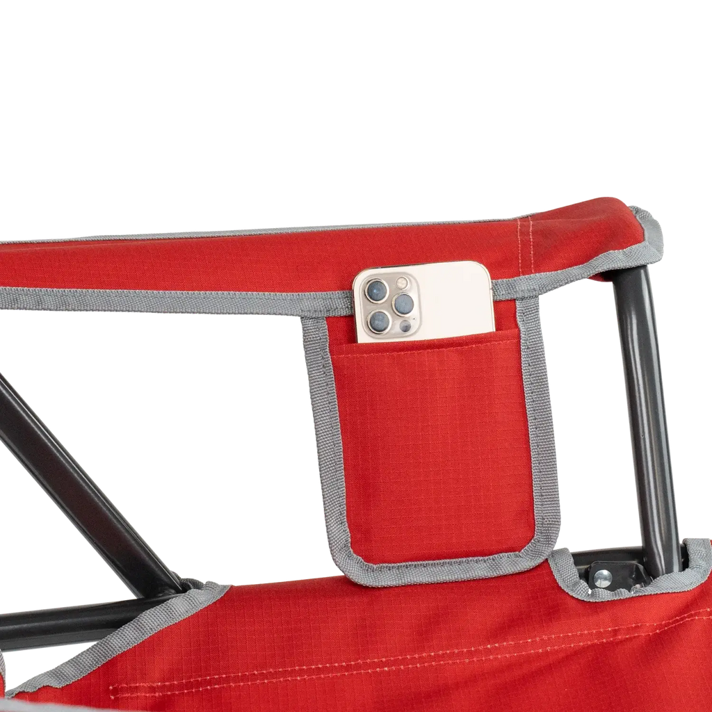 Premium All-Weather College Comfort Pro Rocker - Ohio State Buckeyes - Choice 676 - RoadTrip Rocker Smooth Motion Camp Chair Detail