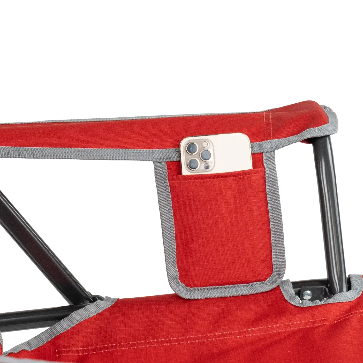 Premium All-Weather College Comfort Pro Rocker - Ohio State Buckeyes - Choice 676 - RoadTrip Rocker Smooth Motion Camp Chair Detail