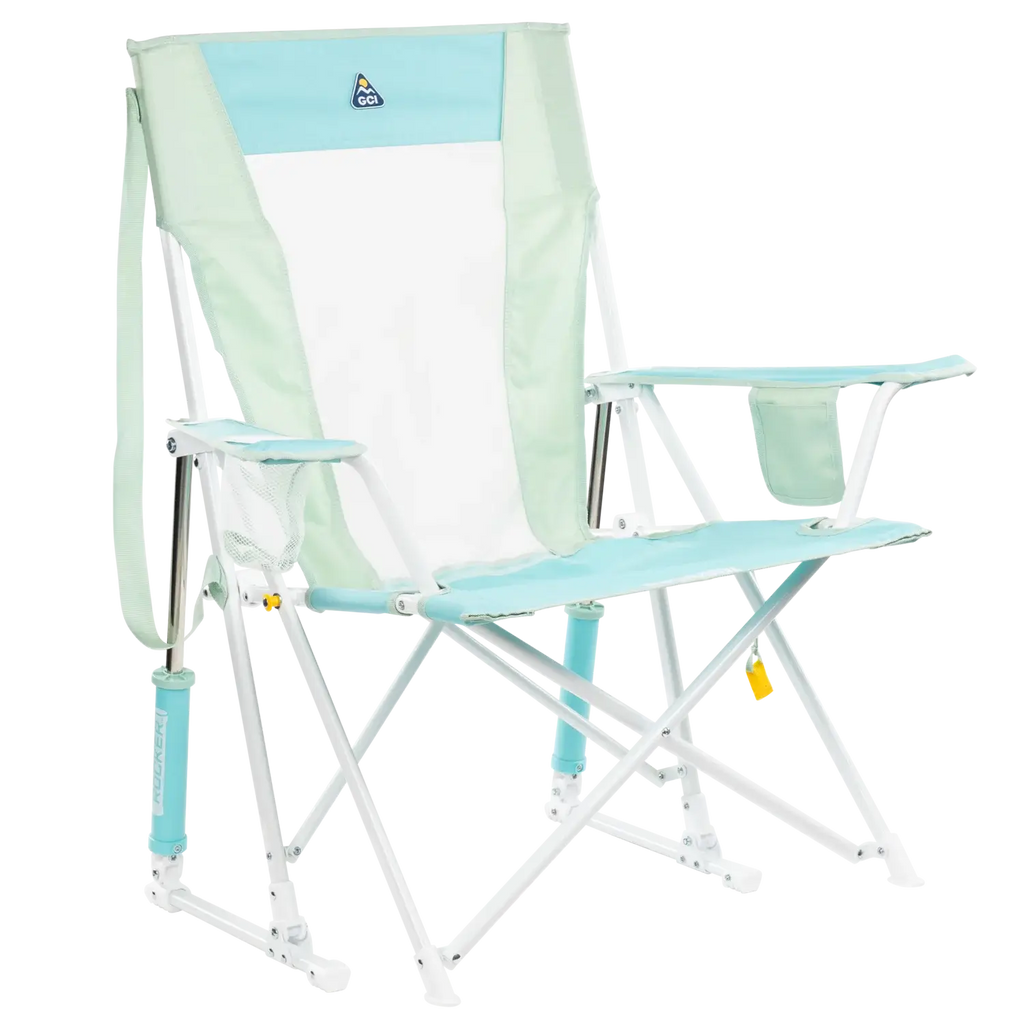 Patented Spring-Action Comfort Pro Rocker - Choice 375 - RoadTrip Rocker Smooth Motion Camp Chair - Pastel Green