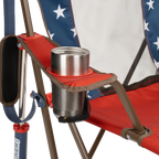Heavy-Duty Freestyle Comfort Pro Rocker - USA Anniversary Deluxe - Choice 424 - Patented Spring-Action Rocking Chair for Camping Detail