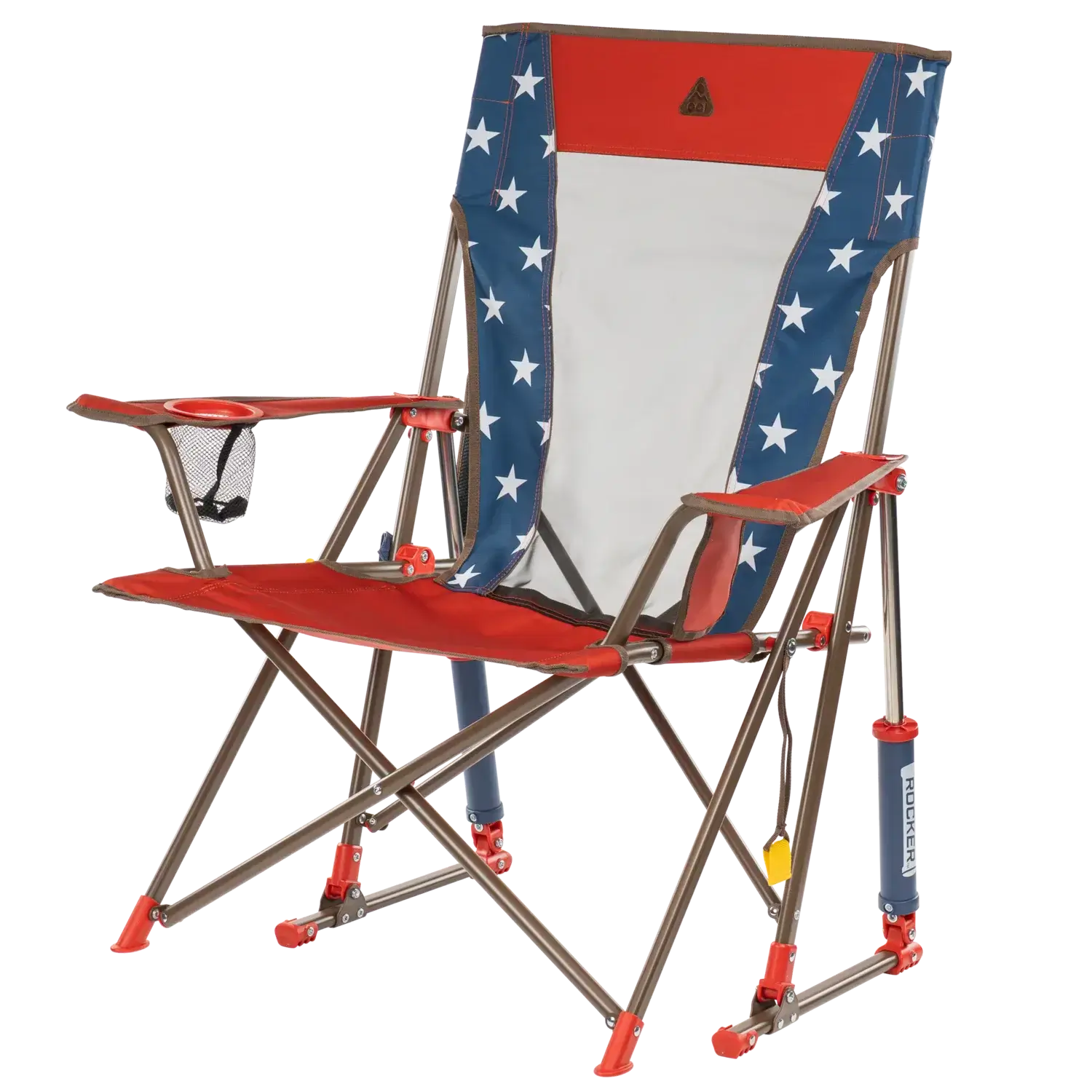 Heavy-Duty Freestyle Comfort Pro Rocker - USA Anniversary Deluxe - Choice 424 - Patented Spring-Action Rocking Chair for Camping Detail