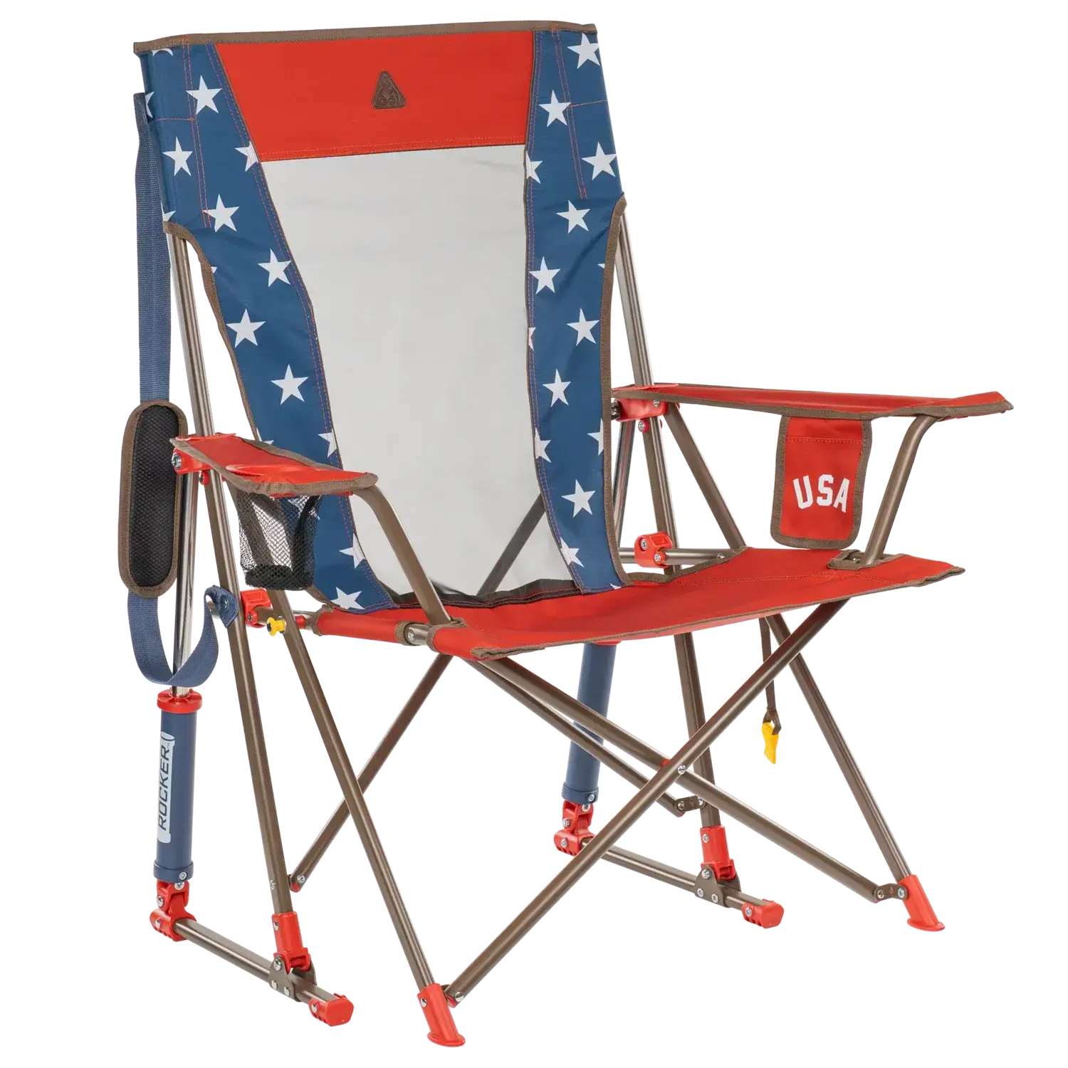 Heavy-Duty Freestyle Comfort Pro Rocker - USA Anniversary Deluxe - Choice 424 - Patented Spring-Action Rocking Chair for Camping - Default Title
