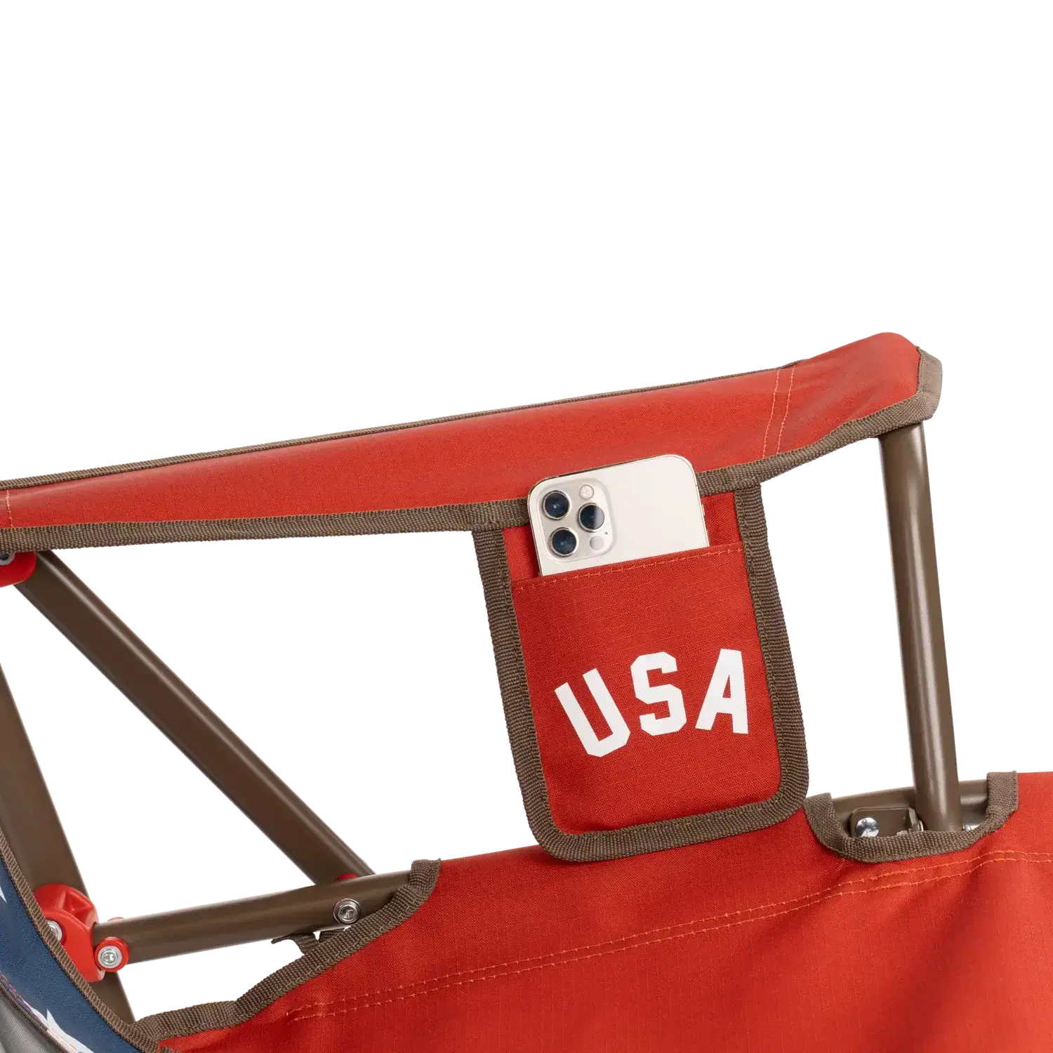 Heavy-Duty Freestyle Comfort Pro Rocker - USA Anniversary Deluxe - Choice 424 - Patented Spring-Action Rocking Chair for Camping Detail