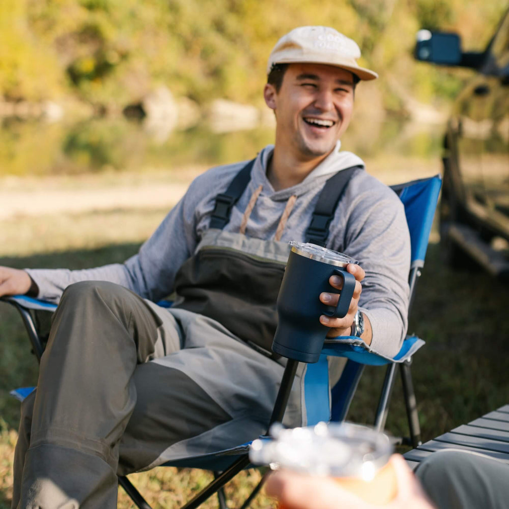 Ultra-Compact Comfort Quad Chair - Choice 989 - Pico Compact Folding Camp Chair with Carry Bag Detail