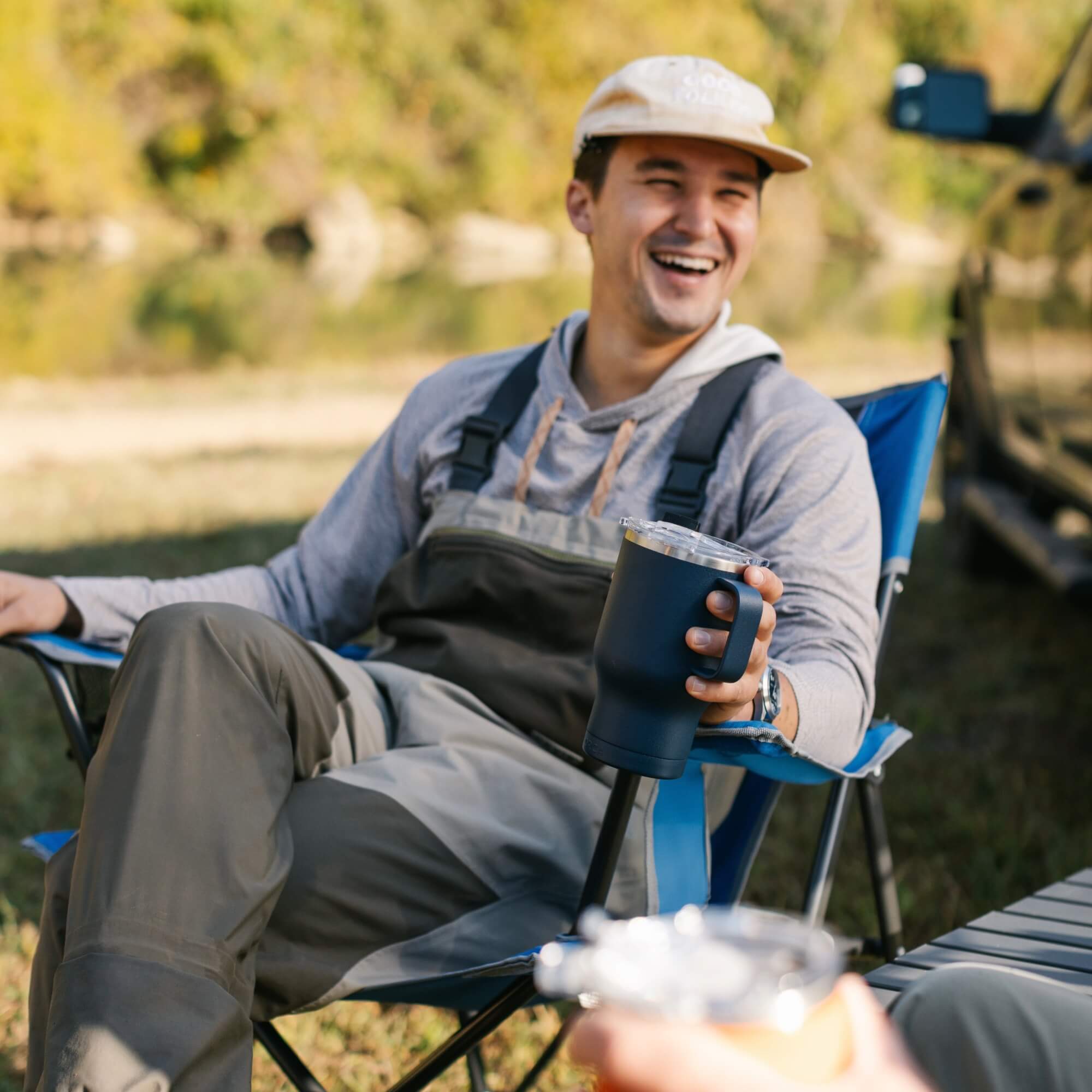 Ultra-Compact Comfort Quad Chair - Choice 989 - Pico Compact Folding Camp Chair with Carry Bag Detail