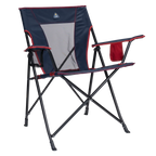 Ultra-Compact Comfort Quad Chair - Choice 989 - Pico Compact Folding Camp Chair with Carry Bag - Indigo/Red