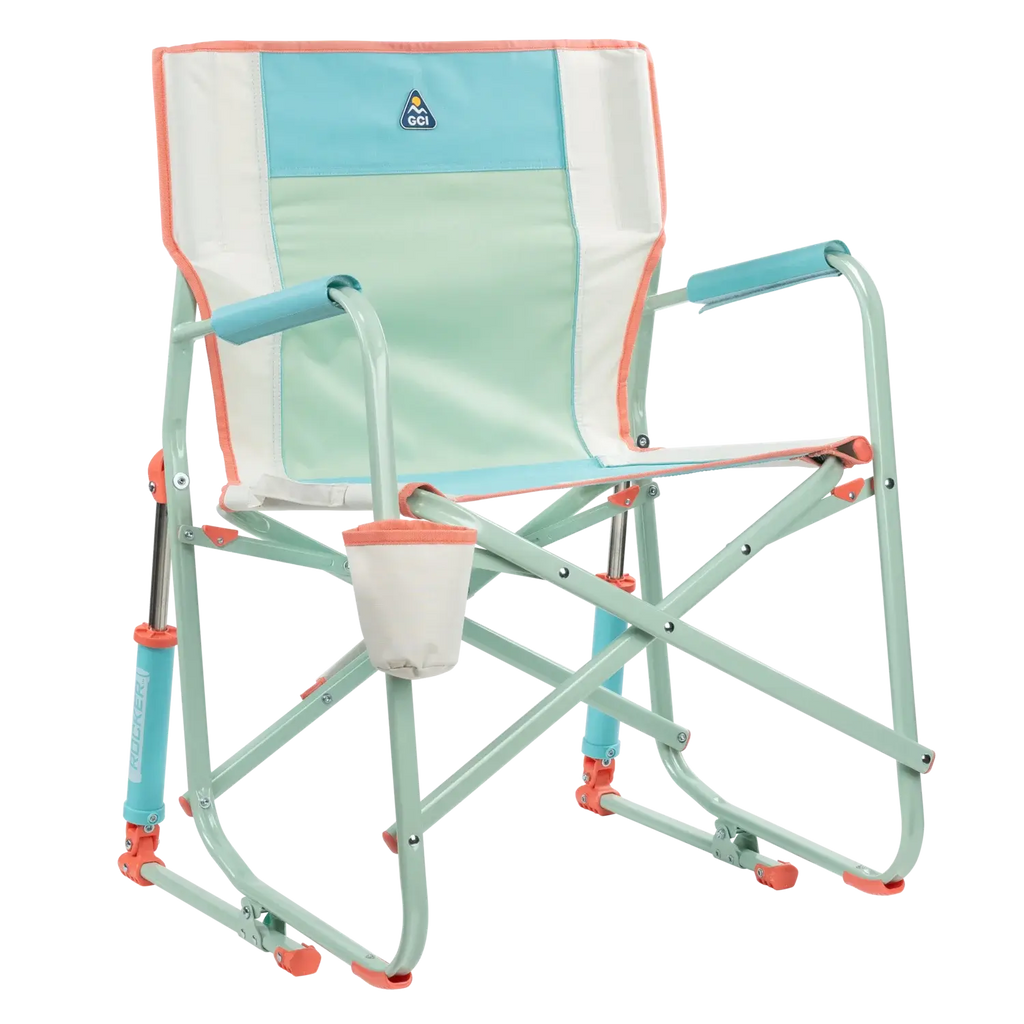 Luxury Camp Freestyle Rocker - Choice 711 - Freestyle Rocker Portable Outdoor Folding Chair - Ivory