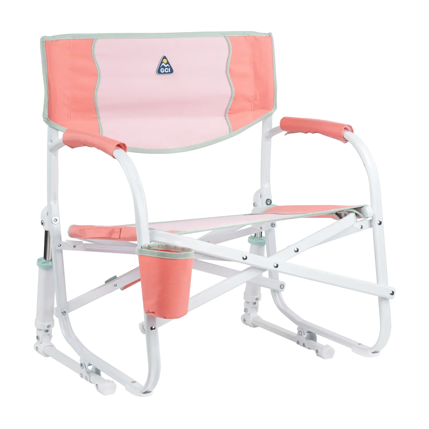 Premium All-Weather Grab & Go Rocker - Choice 551 - RoadTrip Rocker Smooth Motion Camp Chair - Coral