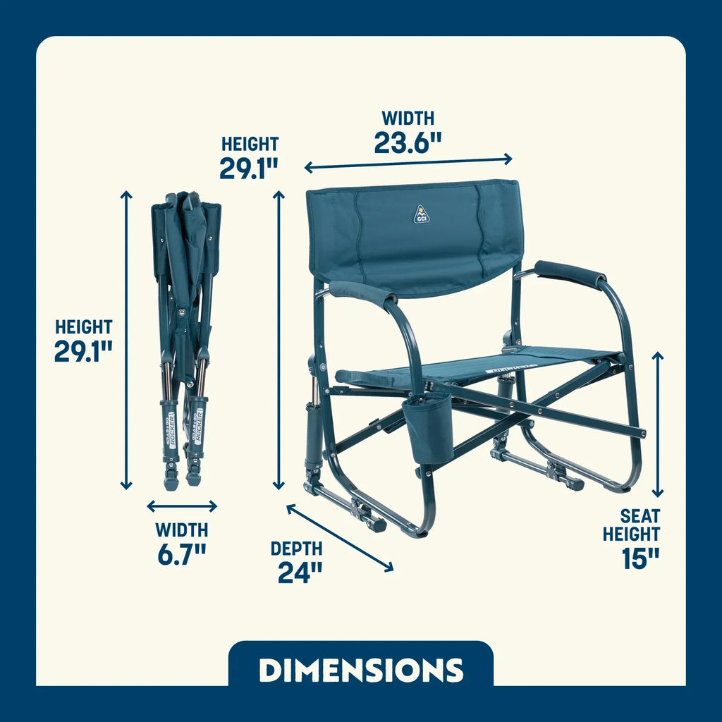 Premium All-Weather Grab & Go Rocker - Choice 551 - RoadTrip Rocker Smooth Motion Camp Chair Detail