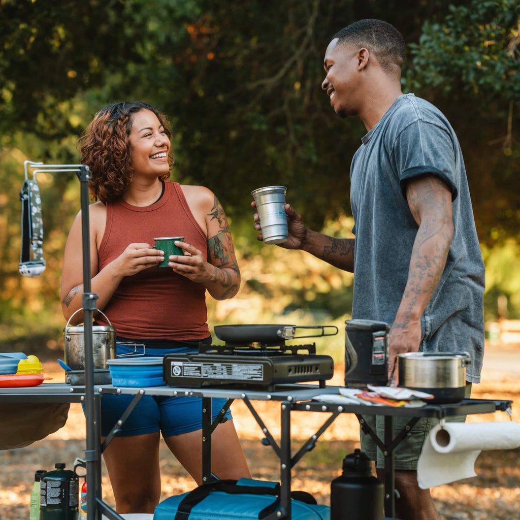Heavy-Duty Camp Master Cook Station - Choice 171 - Heavy-Duty Stainless Steel Camp Cooking Gear Detail