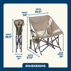Premium All-Weather Pod Rocker Elite - Choice 832 - Patented Spring-Action Rocking Chair for Camping Detail