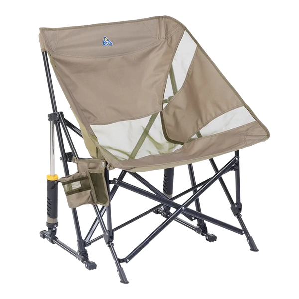 Premium All-Weather Pod Rocker Elite - Choice 832 - Patented Spring-Action Rocking Chair for Camping - Aged Fatigue