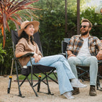 Luxury Camp RoadTrip Rocker - Choice 855 - Heavy-Duty Kickback Rocker with Beverage Holder Detail
